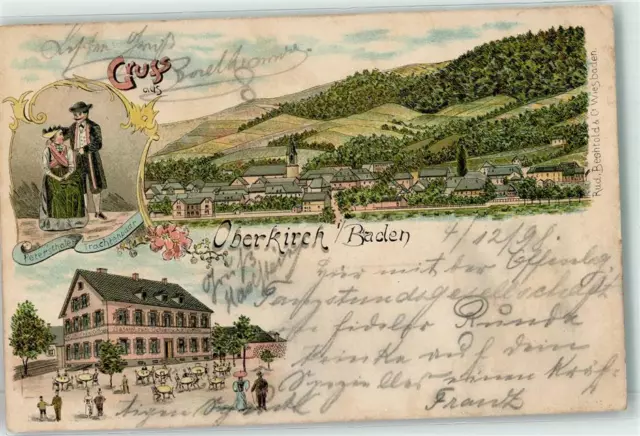 13618807 - 7602 Oberkirch Petersthaler Trachtenpaar Gasthaus Zum Ochsen 1898