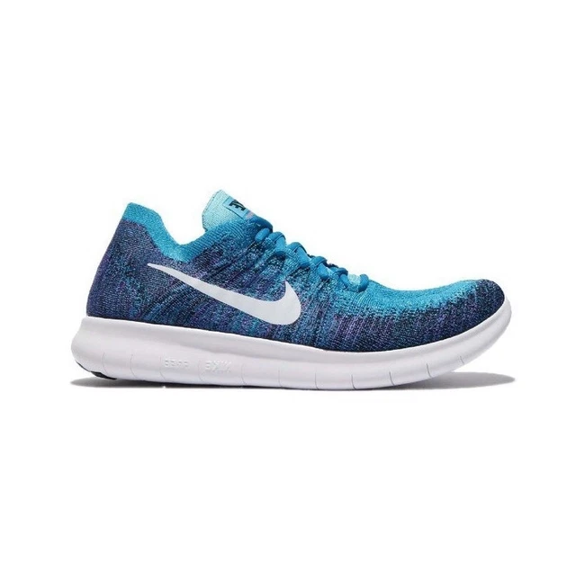 NIKE FREE RN Flyknit 2017 Running Trainers Blue Orbit - Size UK 9 (EU ...