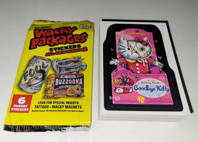 2005 WACKY PACKAGES ALL NEW SERIES 2 Complete CARD SET 55 NM/MT + WRAPPER ANS2