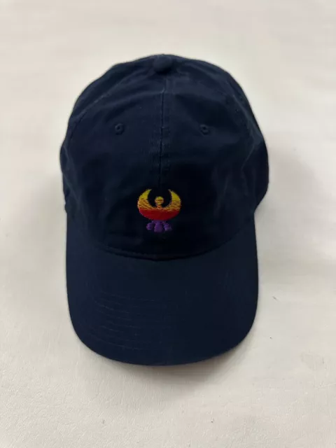 New Logo Graphic Embroidered Blue Adjustable Baseball Cap Hat One Size