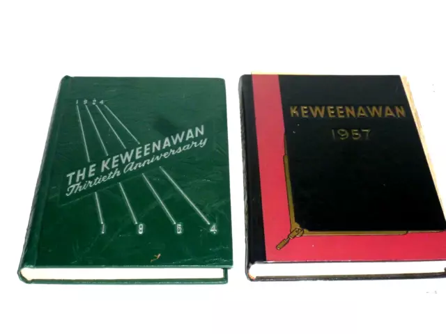 Lot 2 Books 1954 & 1957 Michigan Tech Yearbooks Keweenawan + 1957 Commencement