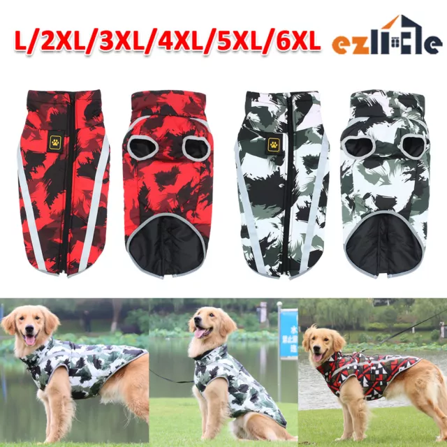 Fleece Coat Waterproof Jacket Reflective Dog Puppy Clothes Vest Pet Warm Padded