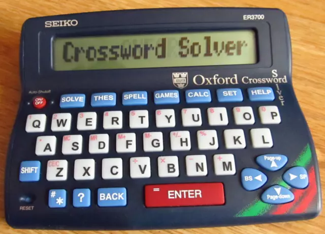 Seiko Oxford Crossword Solver ER3700, games, LARGE DISPLAY, TESTED WORKING, VGC