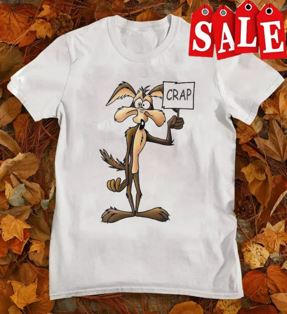 Funny Wile E Coyote and the Road Runner Crap White Tee men T Shirt TR2093