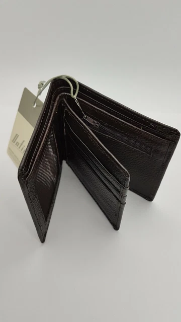 NUOVISSIMO PORTAFOGLIO DA Uomo In Pelle Bi-Fold Autentico Ferrari Rosso - Foto 2