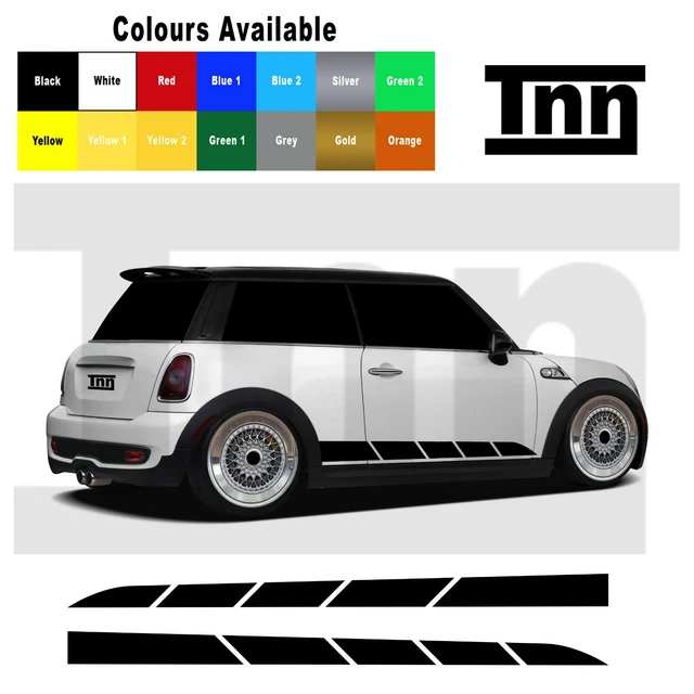SEITENAUFKLEBER FÜR MINI Cooper S One Side Car Vinyl Streifen Aufkleber ...