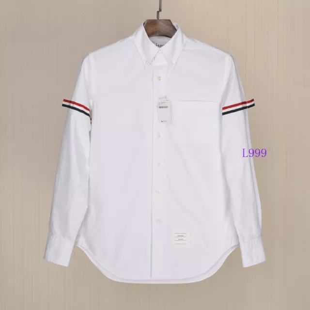 Womens Thom Browne V-neck Long Sleeved Button Shirt 2