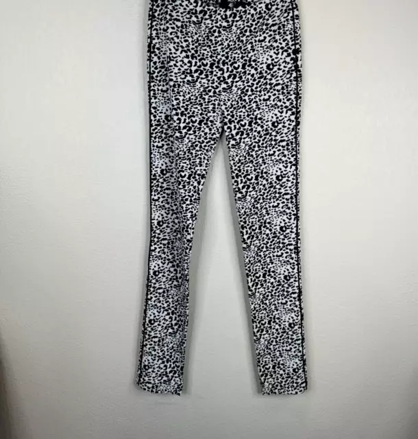 Zadig & Voltaire Pharrell Legging Pants Size 38 Black/White Leopard Deluxe Knit