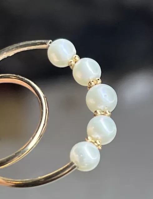 Vintage 14k Gold Perle Ohrringe Gesamtgewicht 2,6 Gramm