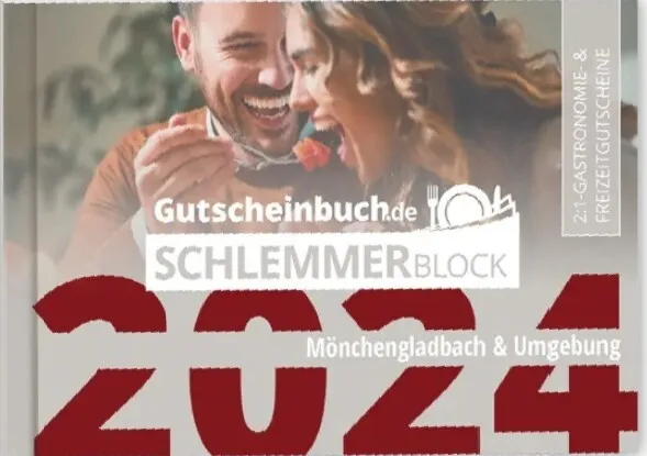 Gutscheinbuch Schlemmerblock 2024 Mönchengladbach & Umgeb. Mit Mobile Code