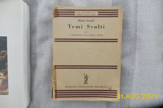 libro TEMI SVOLTI - 1952, di Maria Grandi - edizione Poseidonia Bologna