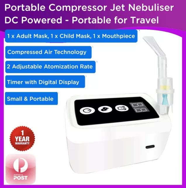 DC Portable Compressor Jet Nebulis Machine for Adults and Kids Digital Display