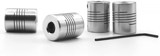 PURIN (Pack of 4Pcs) Flexible Shaft Coupling 5Mm to 8Mm Shaft Aluminum Casing wi