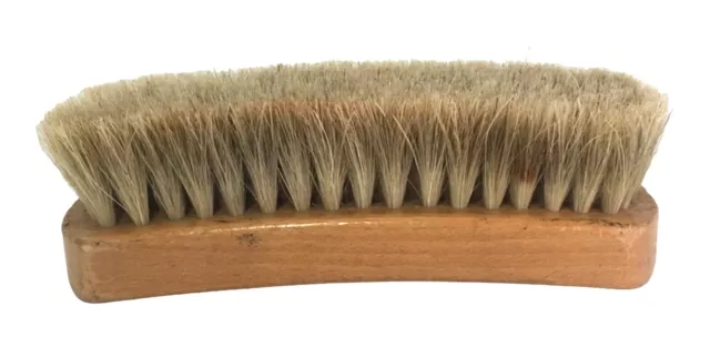Vintage National Shoe Polisher Brush 616 Horse Hair Wood 6.75 in