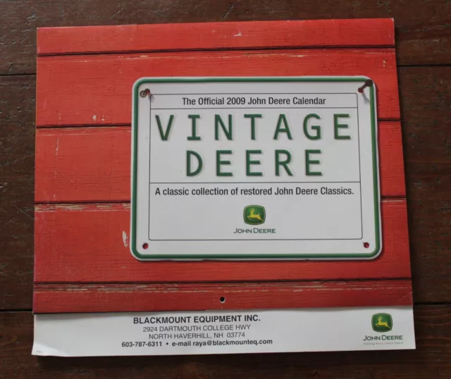 Vintage John Deere Calendar 2009  Restored JD Classics Vintage Deere