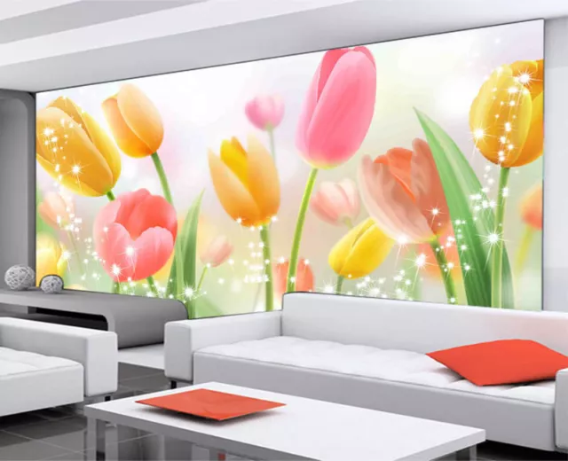 Later Sober Tulip 3D Full Wall Mural Photo Wallpaper Printing Home Kids Decor 2