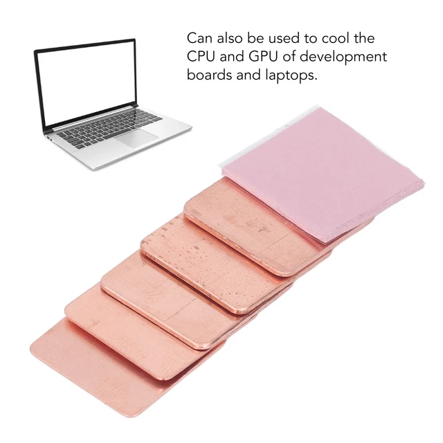 5 Cales En Cuivre Pour Refroidissement CPU/GPU Ordinateur Portable - Épaisseur 0.3 à 2 Mm