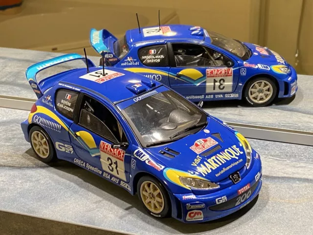 miniature 1/18 Solido Peugeot 206 Wrc Jean Joseph San Remo 2001 no box