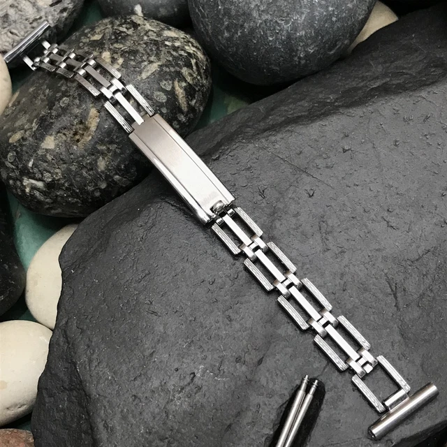 5/8" Art Deco 1940s JB Champion Lance Stainless Steel Unused Vintage Watch Band