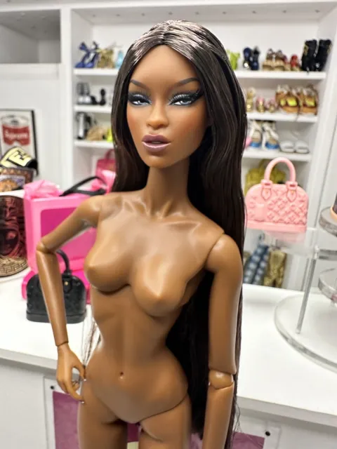 Integrity Toys Pink Glam Adele Makeda Fashion Royalty Doll Nude FR Black Moments