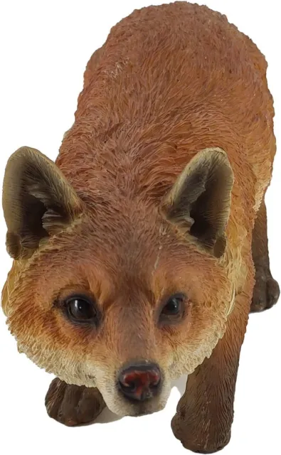 G&H Decor Garden Ornaments Outdoor - Realistic 40cm Fox Woodland Statue - Hand