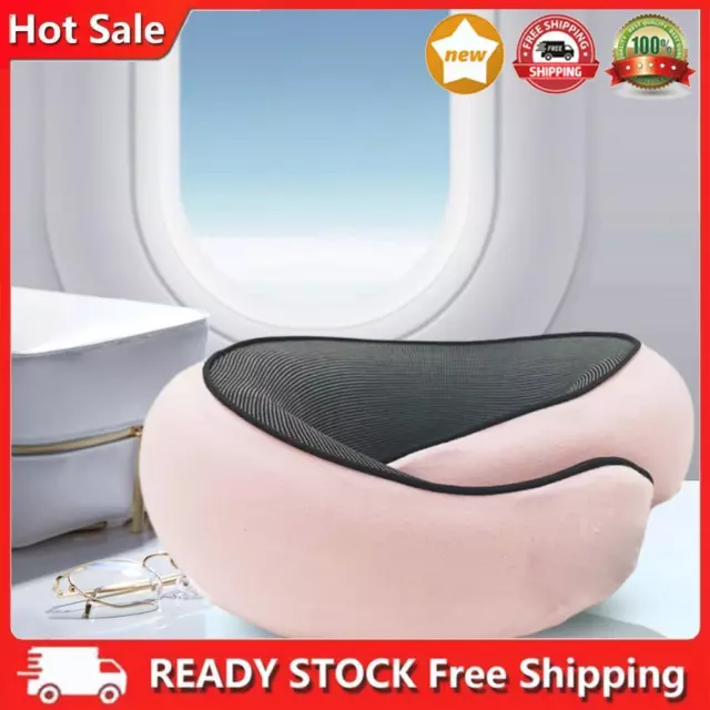 Neck Pillow Memory Foam Travel Pillow Airplane Pillow for Travel (Pink)