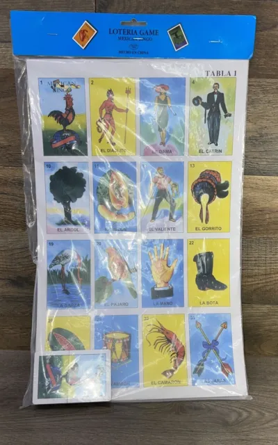 LOTERIA  jumbo  size Large cards  10 Playing Cards. Mexican Bingo Game