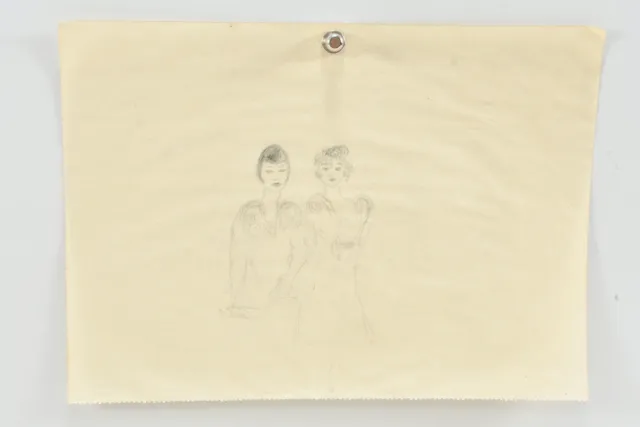 L85T23 Estate Ernesto de Fiori (1884-1945) Sketch, Two Women