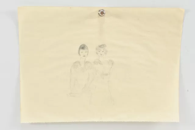 L85T23 Estate Ernesto de Fiori (1884-1945) Sketch, Two Women