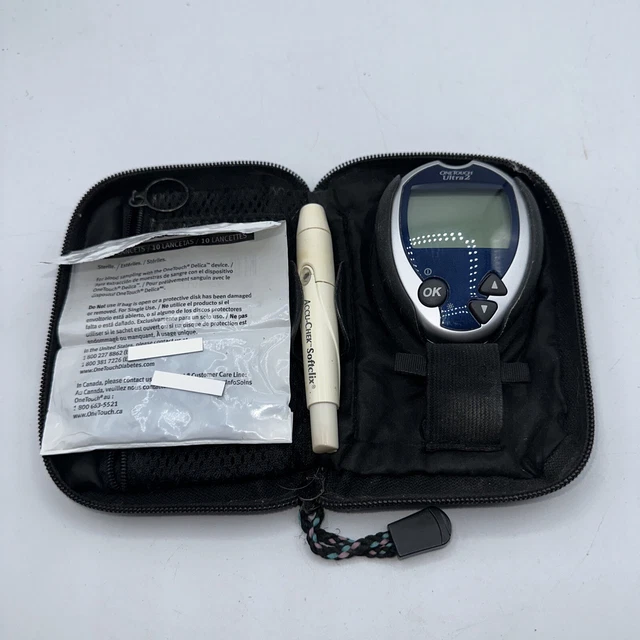 ONE TOUCH ULTRA 2 Blood Glucose Meter Monitor With Case