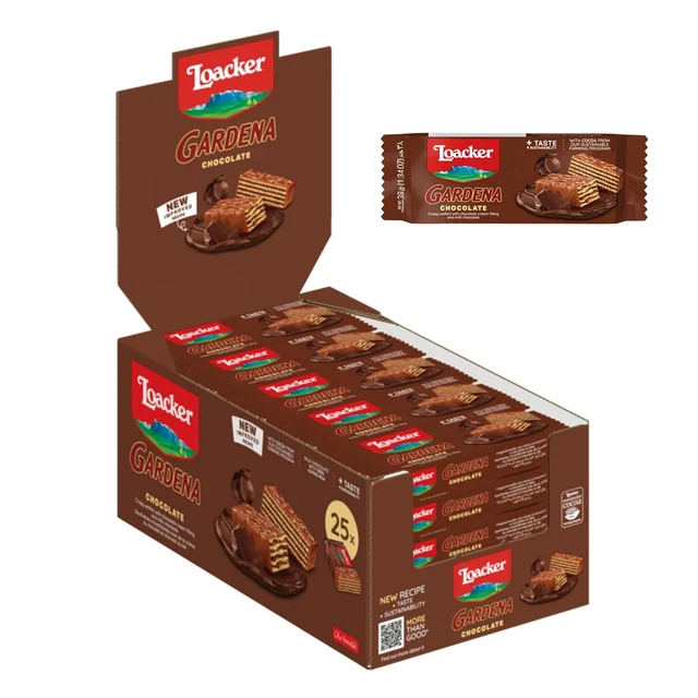 Loacker Gardena cialde rivestite cioccolato latte intero 25x38g NUOVE MHD 10/24