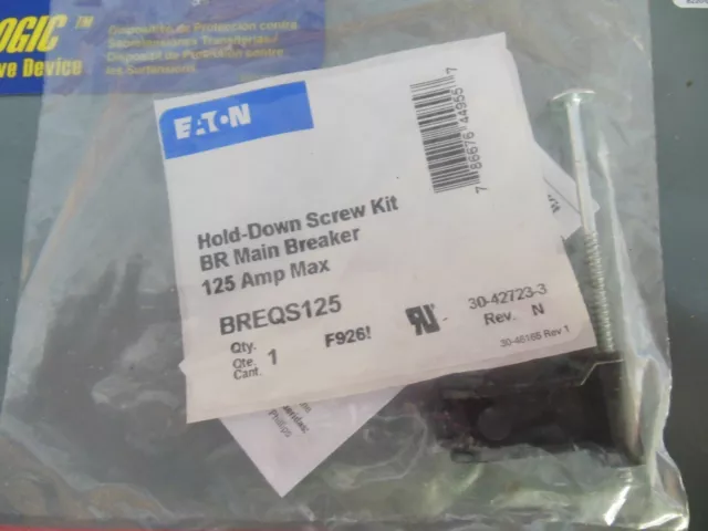 Eaton BREQS125CS Hold Down Kit BR Two or Three Pole Main Breaker.....50 in stock