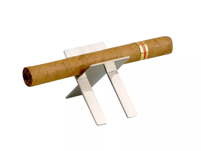 Zigarrenbank Metall chrom poliert 70x40mm( ohne Zigarre) 2