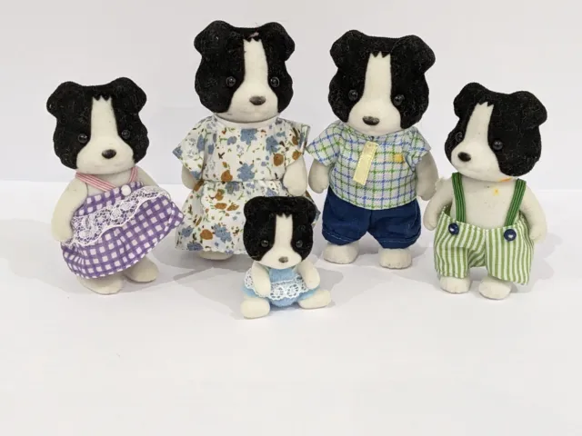 Sylvanian Families Fletcher Border Collie Sheep Dog Family with baby