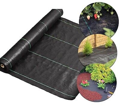 Heavy Duty Weed Control Fabric Membrane Mat Cover Sheet Garden Landscape 100GSM
