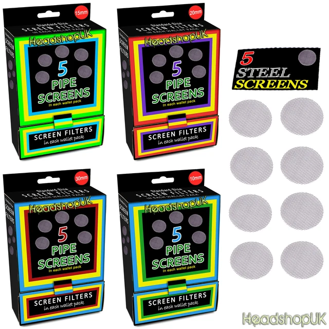 15mm 50pcs PREMIUM Steel Pipe Screen Filter Gauze Metal Bong Smokes Mesh UK :O - Foto 6