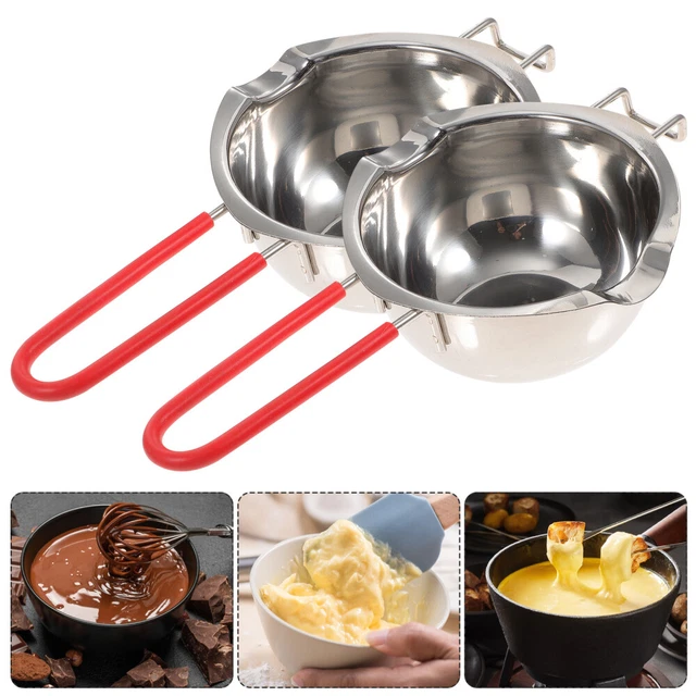 2 piezas Acero Inoxidable Mantequilla de Chocolate Fusión Olla Pan Hogar Cocina Leche