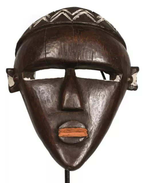 African Art/Mask - Initiation mask - from  Lwalwa people  - Congo DRC
