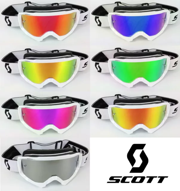 Goggle-Shop Motocross MX Brille Chrom Spiegelglas Passend Für Scott Hustle