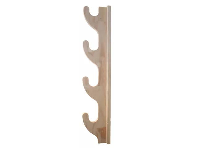 Wall Mount Plywood Rod Rack Set - 4 Rod 2