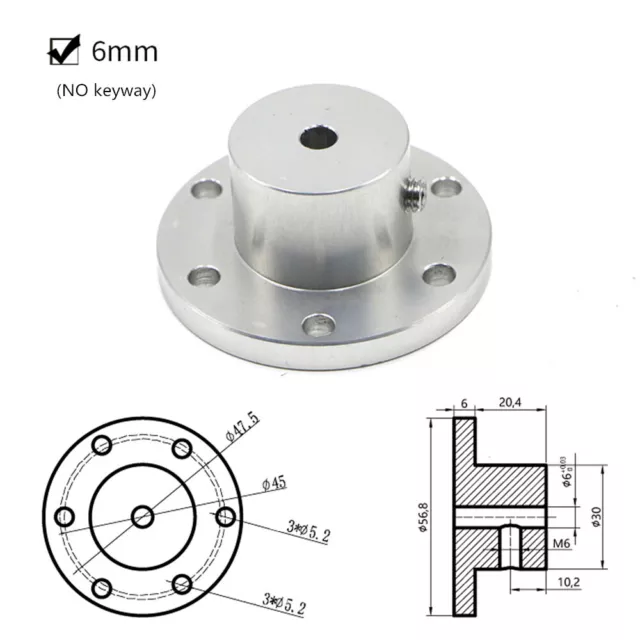 Rigid Flange Coupling Motor Guide Shaft Coupler Universal Aluminum Mounting Hub