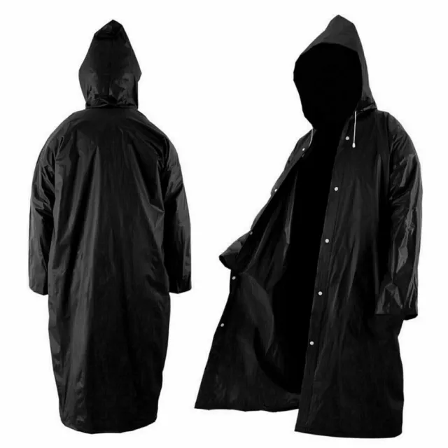 2 x Waterproof Raincoat Poncho Reusable Plastic Adult Camping Festival Rain Coat