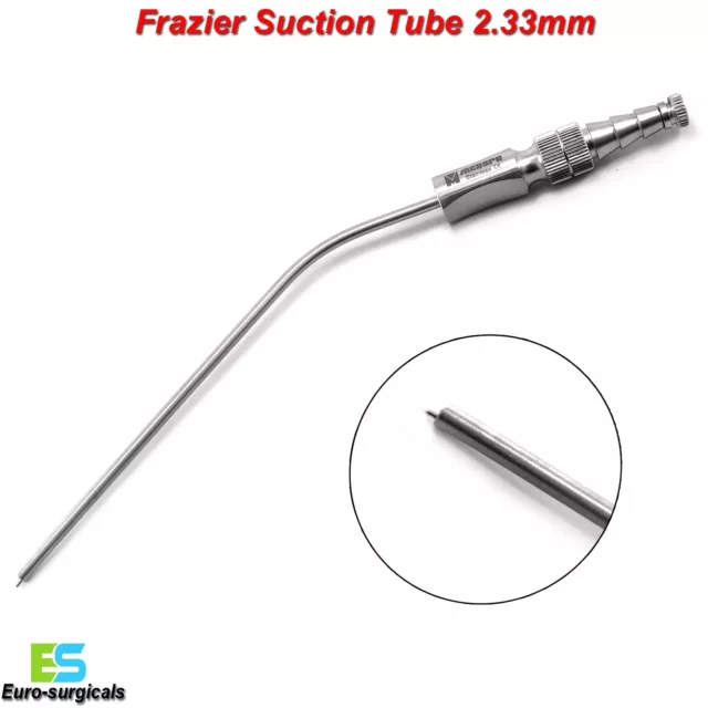 Frazier Suction Tube 2.33mm Aspirator Dental Surgical ENT Diagnostic Instruments