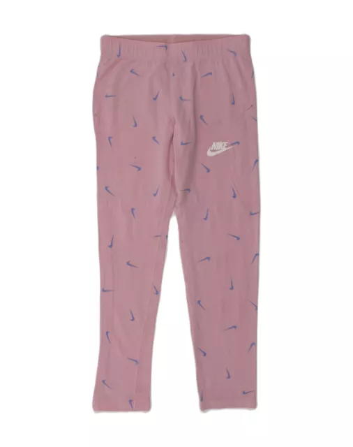 NIKE Girls Tight Fit Graphic Tracksuit Trousers 11-12 Years Medium  Pink AJ01