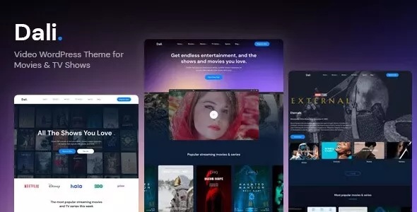Dali - Movies & TV Shows WordPress Theme + Updates WordPress GPL