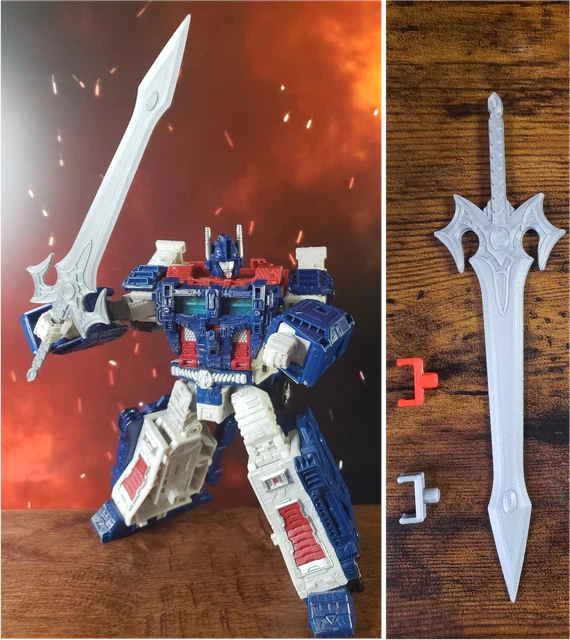 ULTRA MAGNUS SWORD Silver Upgrade Transformers Kingdom Earthrise Siege