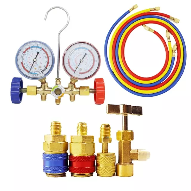 Kältemittelmanometer-Set für R12 R22 R404A mit  und Haken Wie Abgeb6796