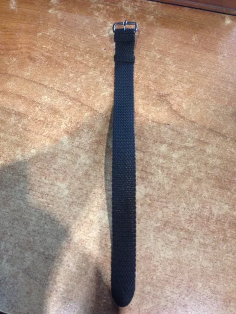 Cinturino Per Orologio Nato Zulu Perlon 18 Mm colore nero Vintage
