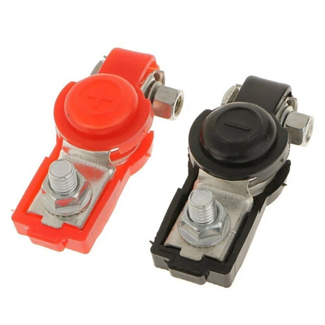 2pcs - Auto Car Parts  Adjustable Battery Terminal Clamp Clip Negative Positive