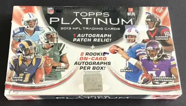 2013 Topps Platinum Football Trading Cards Factory Sealed Box